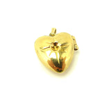 Vintage Avon goldtone heart locket pendant with solid fragrance