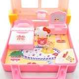 Vintage miniature Hello Kitty dollhouse bedroom playset