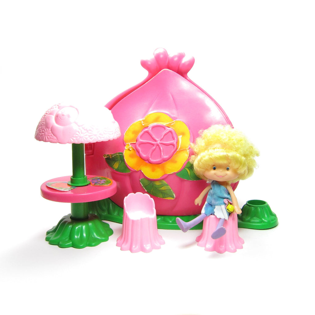 Flower House Play Set with Herself the Elf Doll, Table, Chairs