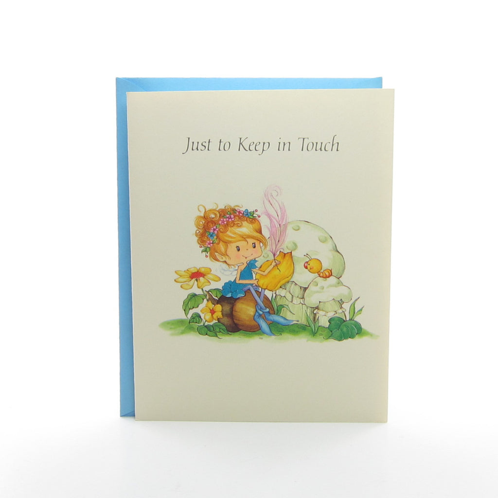 Herself the Elf Greeting Card with Blue Envelope - "Just to Keep in Touch"