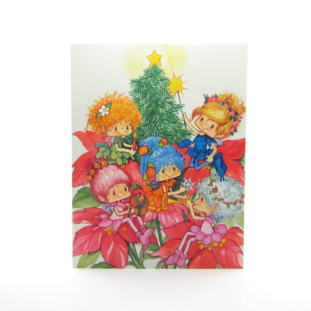 Christmas Herself the Elf Holiday Greeting Card with Tree & Elves