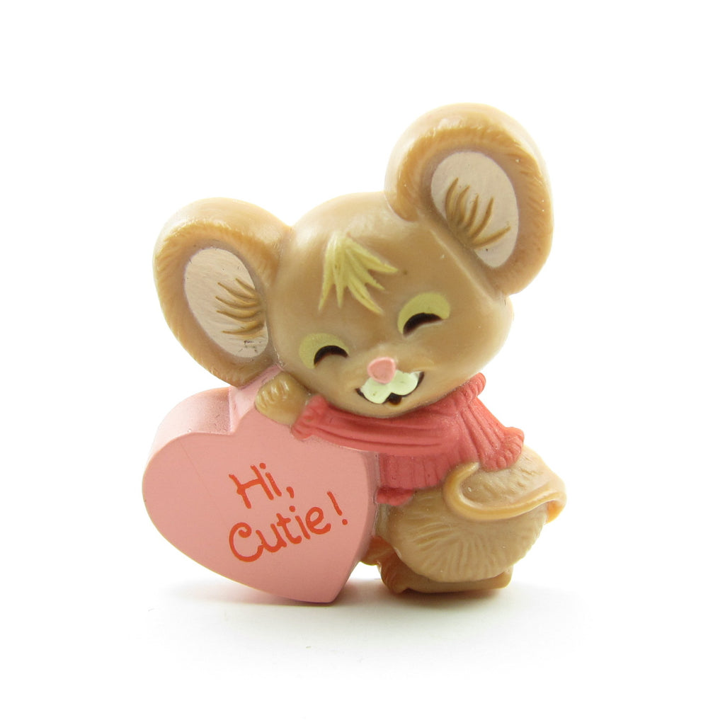 Hi Cutie Mouse Vintage Hallmark 1983 Valentine's Day Pin