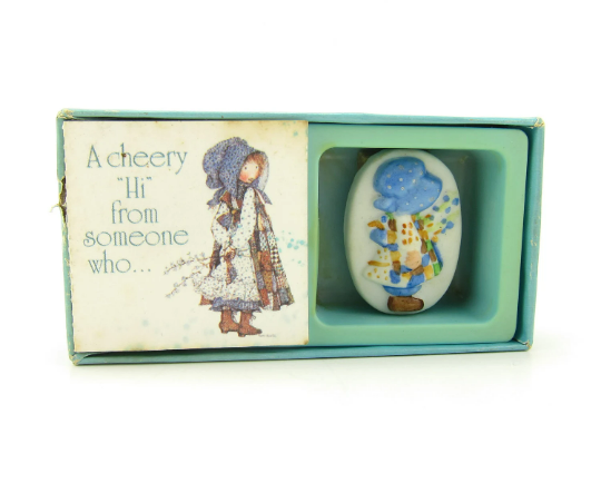 Holly Hobbie Pin in Gift Box with Card Ceramic Brooch
