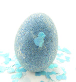 Blue iridescent miniature chick paper punches or confetti