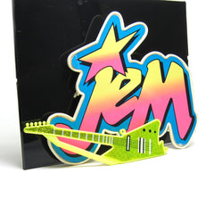 Yellow plastic electric guitar for The Misfits Stormer Jem doll