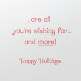 Just hoping that the joys in store are all you're wishing for and more Happy Holidays greeting