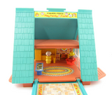 Fisher-Price Play Family A-Frame vintage 1974 Little People house with toys and furniture