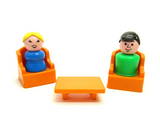 Fisher-Price Little People Play Family man, woman, table, chairs