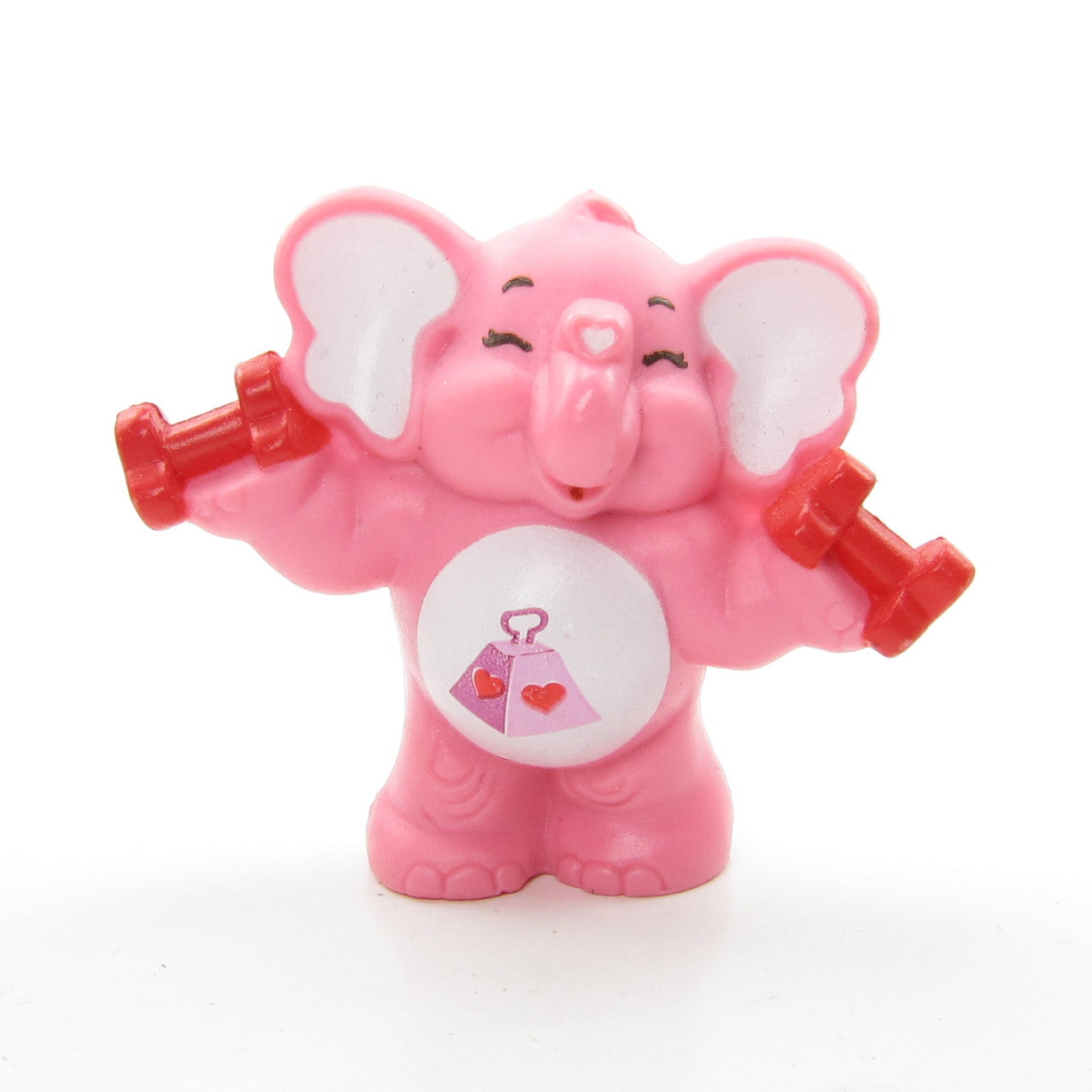 Lotsa Heart Elephant Lifting Weights Care Bears miniature figurine
