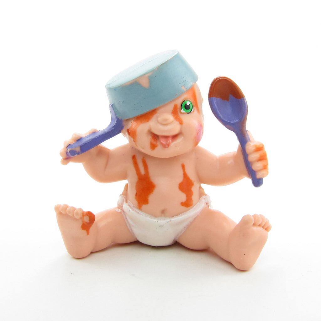 Baby with Pan on Its Head Magic Diaper Babies 1992 Figurine #5