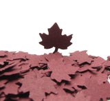 Burgundy maple leaf confetti