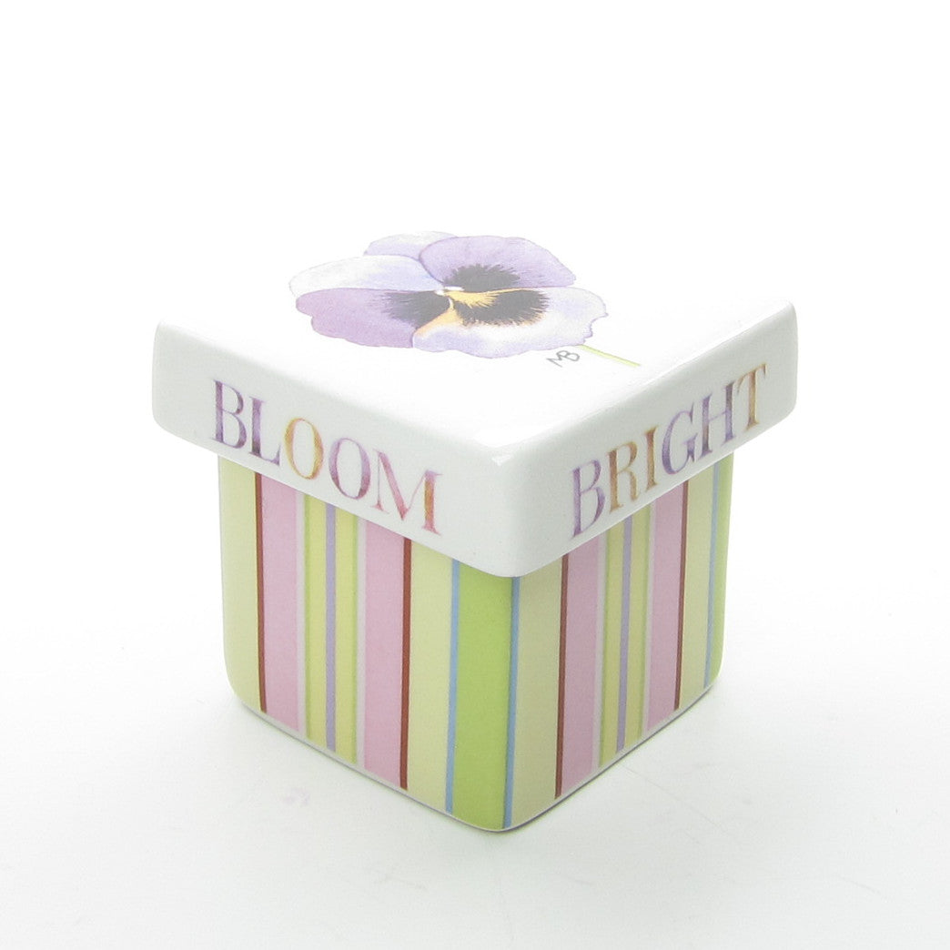 Bright bloom pansy Marjolein Bastin Nature's Sketchbook trinket box