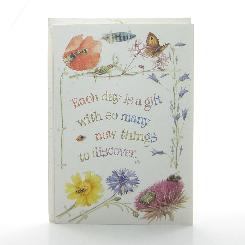 Marjolein Bastin "Each Day is a Gift" Hallmark Greeting Card with Envelope