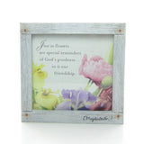 Marjolein Bastin framed flowers and friendship quote