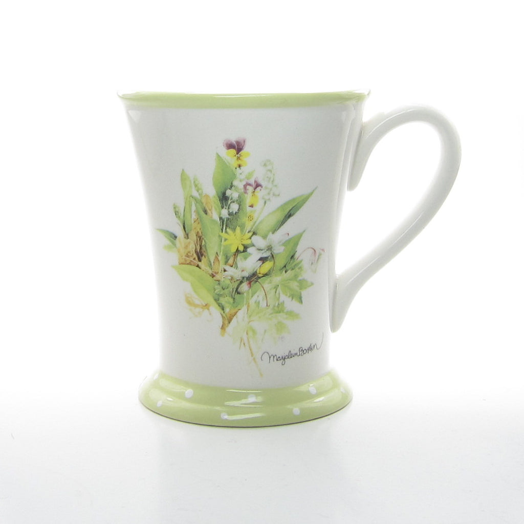 Marjolein Bastin Vintage Lily of the Valley Mug with Green Base