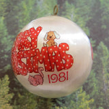 Merry Christmas 1981 Strawberry Shortcake tree ornament
