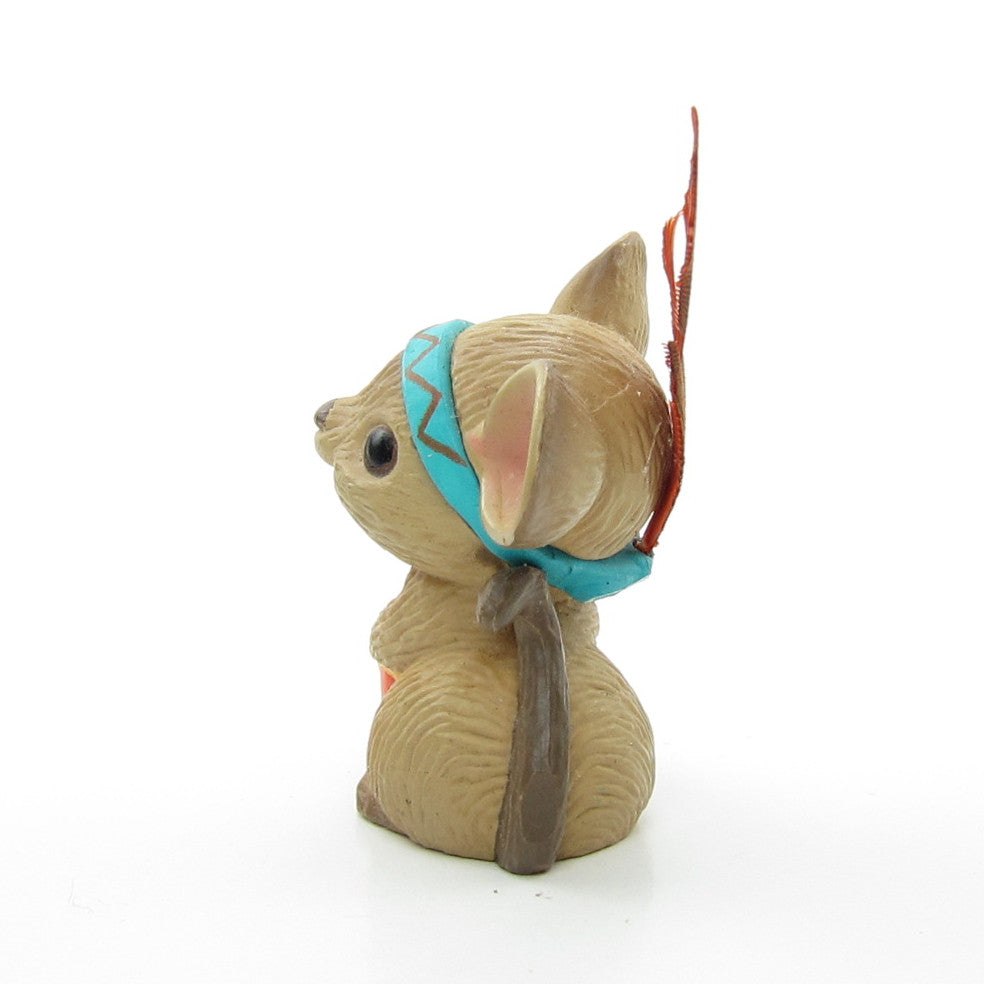 Hallmark Mouse Thanksgiving Mouse with Drum Vintage 1984 Hallmark Merry Miniatures Fi ...