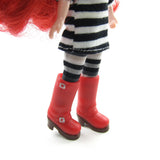 Black white and gray striped socks for Middie Blythe dolls