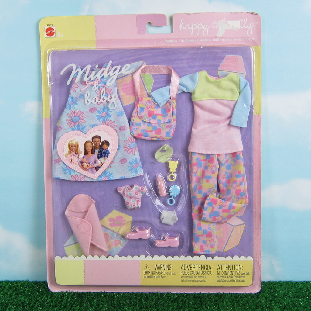 Midge & Baby Happy Family Vintage 2002 Barbie Doll Clothes Set #47629