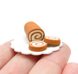 Dollhouse Scale Polymer Clay Pumpkin Roll