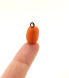 Orange Polymer Clay Pumpkin with Brown Stem