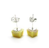 Lemon bar tart post earrings