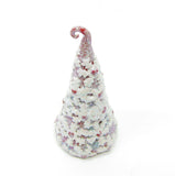 Polymer clay miniature Christmas tree with hearts