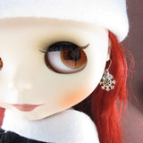 Snowflake Earrings for Blythe or Pullip Dolls