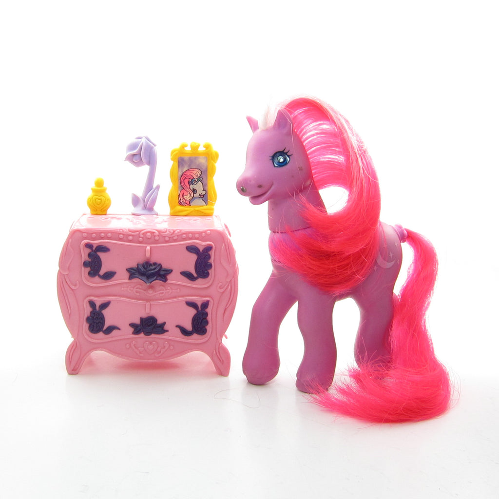 Moon Shadow Magic Motion My Little Pony Vintage G2 with Dresser