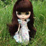 Flowered handmade dress for Neo Blythe