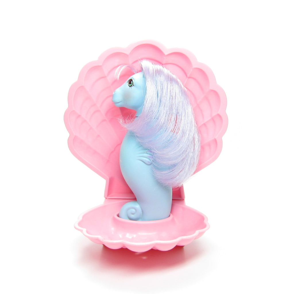Seawinkle Sea Pony My Little Pony with Pink Clamshell Stand
