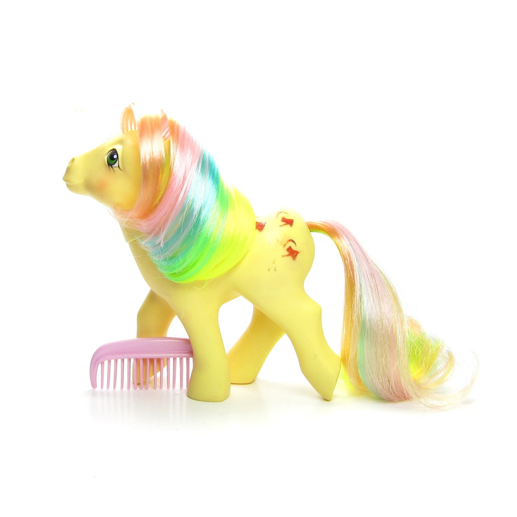 Trickles rainbow pony with pink comb