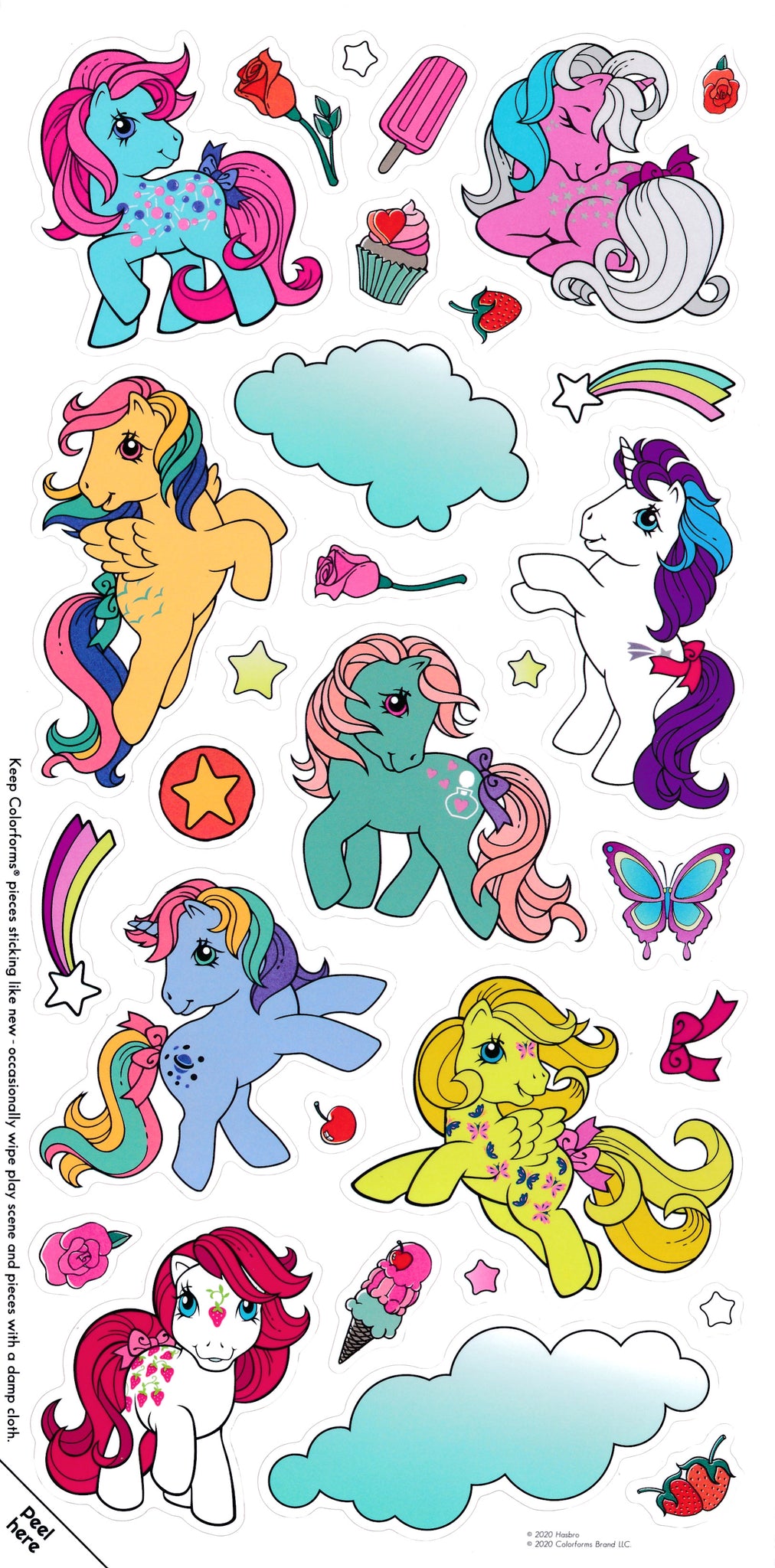My Little Pony Colorforms Play Set 2020 Retro Classic Toy with Board a ...