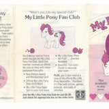 My Little Pony fan club booklet