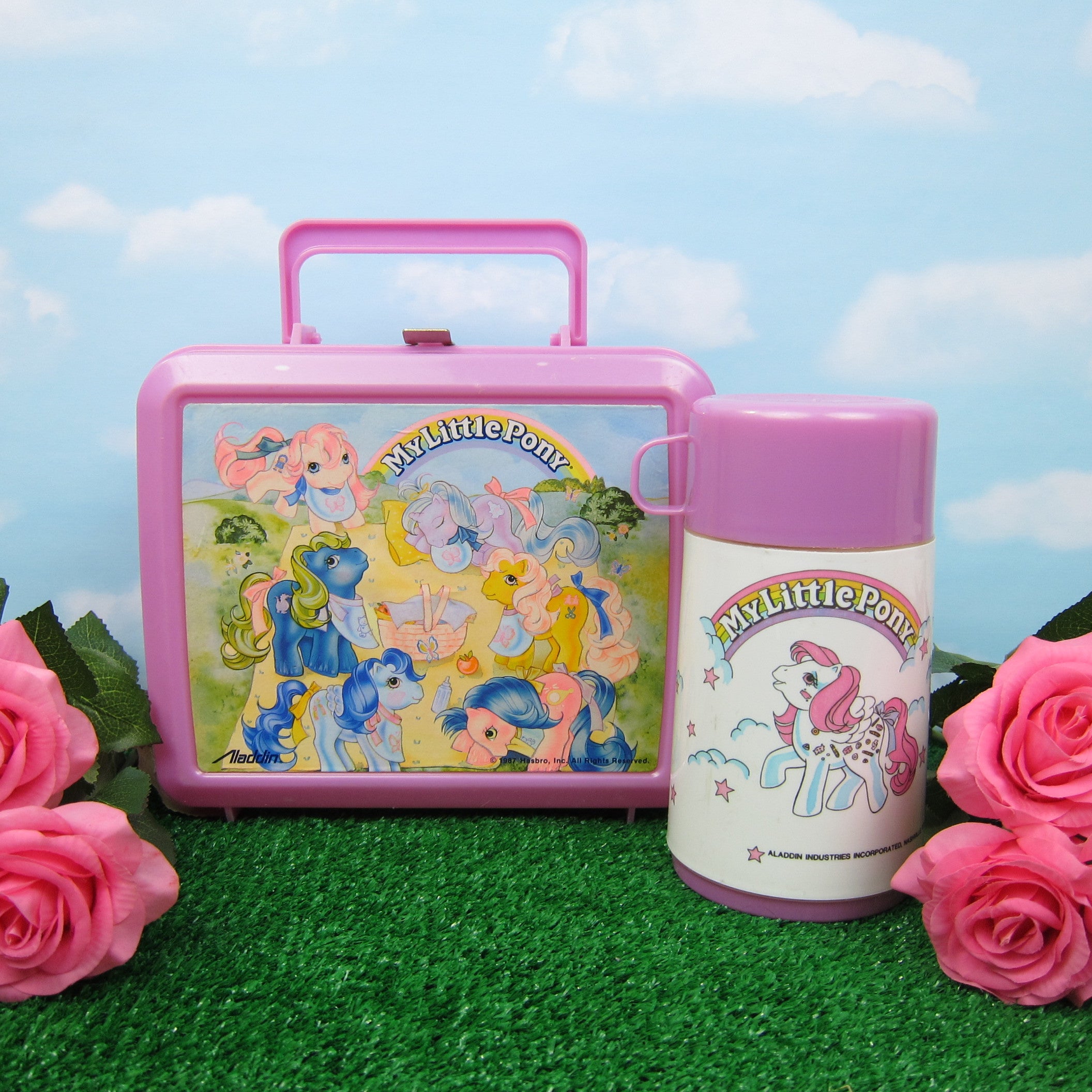 My Little Pony Lunch Box with Thermos Vintage 1987 Peek-A-Boo Baby