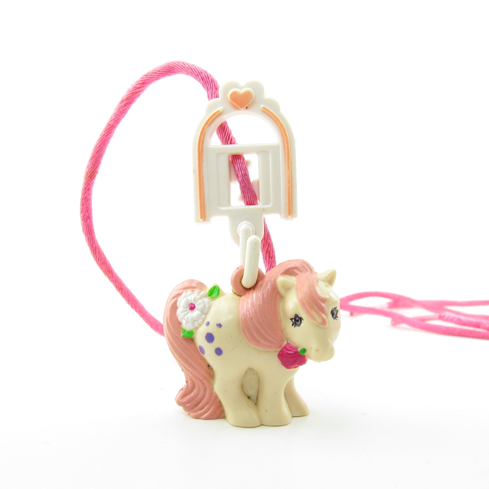 Charmkins My Pony Pixie necklace hanger with pink silk cord