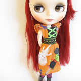 Halloween dress for Blythe or playscale dolls