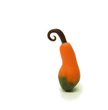 Polymer Clay Miniature Orange Squash with Green Bottom