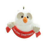White owl Hallmark Christmas tree ornament