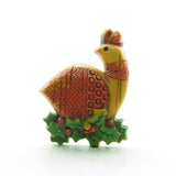 Halmark partridge pin with holly leaves and berries