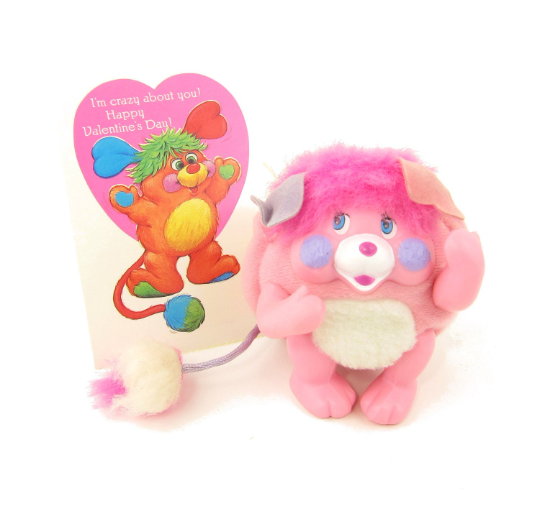 Party Popple Poseable Pocket Popples Toy with Valentine Card