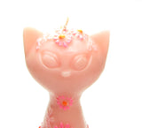 Hallmark pink figural cat candle