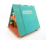 Fisher-Price Play Family A-Frame vintage 1974 Little People house with toys and furniture