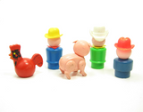 Play Family Farm rooster, pig, and cowboy Little People