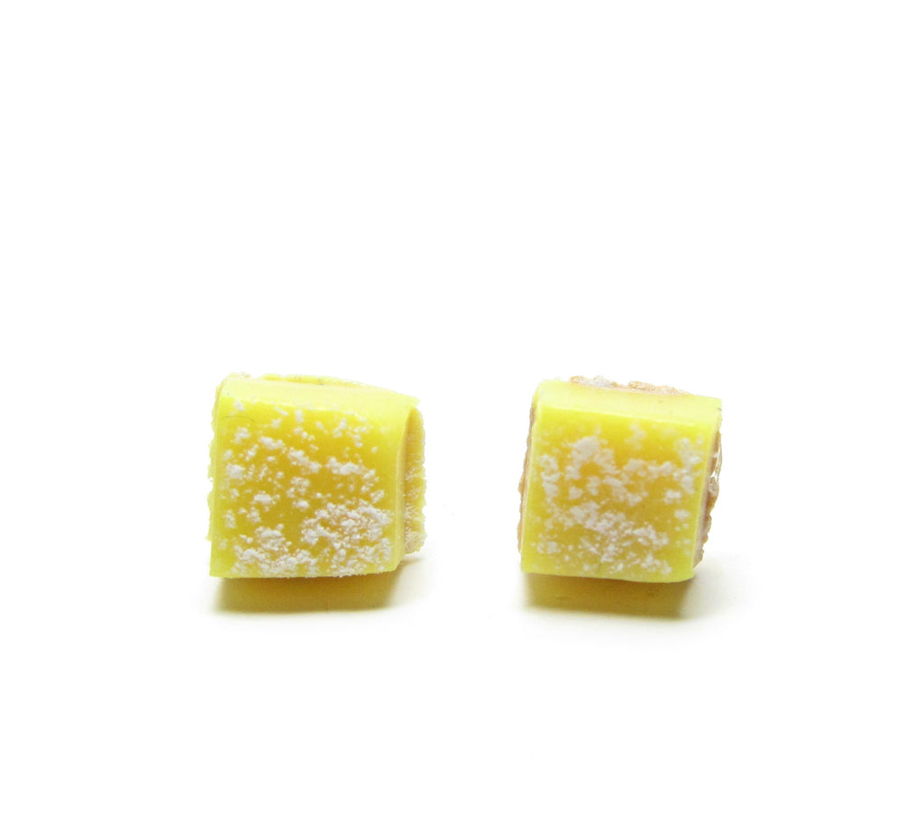 Lemon Bar Earrings Miniature Lemon Tart Posts
