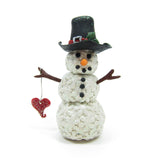 Miniature polymer clay snowman figurine