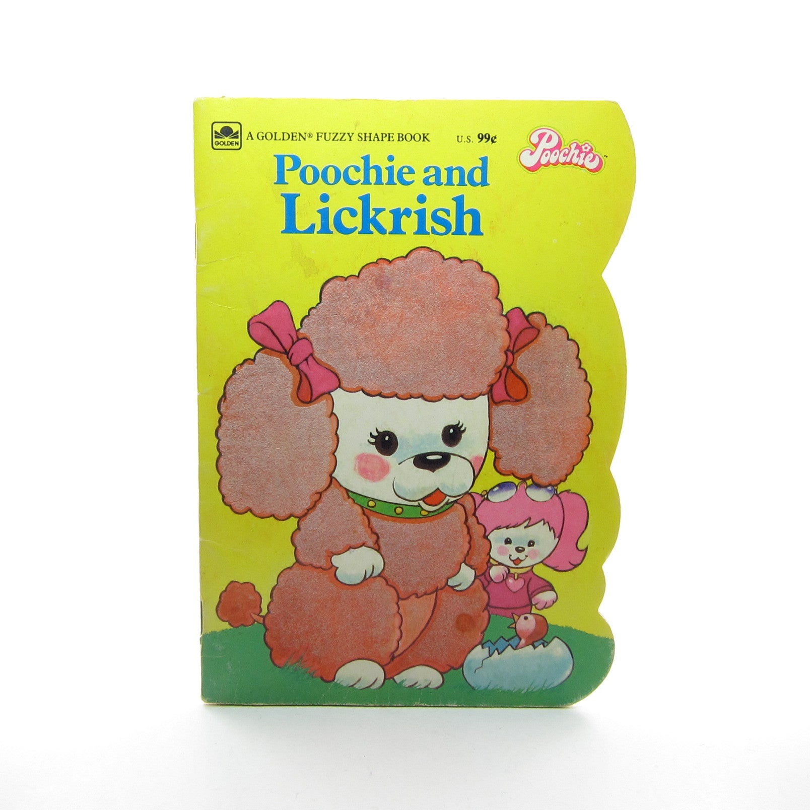 Poochie and Lickrish vintage Golden Fuzzy Shape book