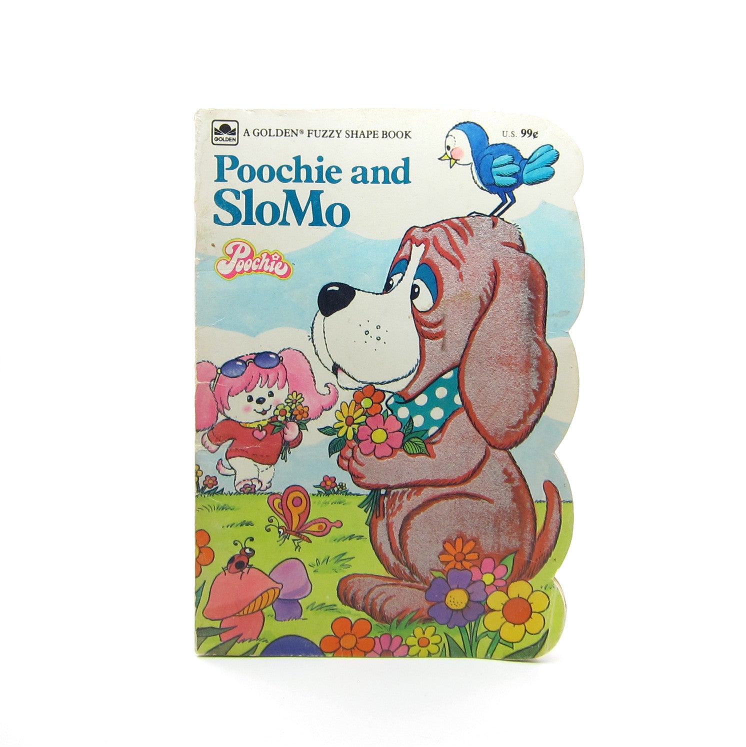 Poochie and SloMo vintage Golden Fuzzy Shape book