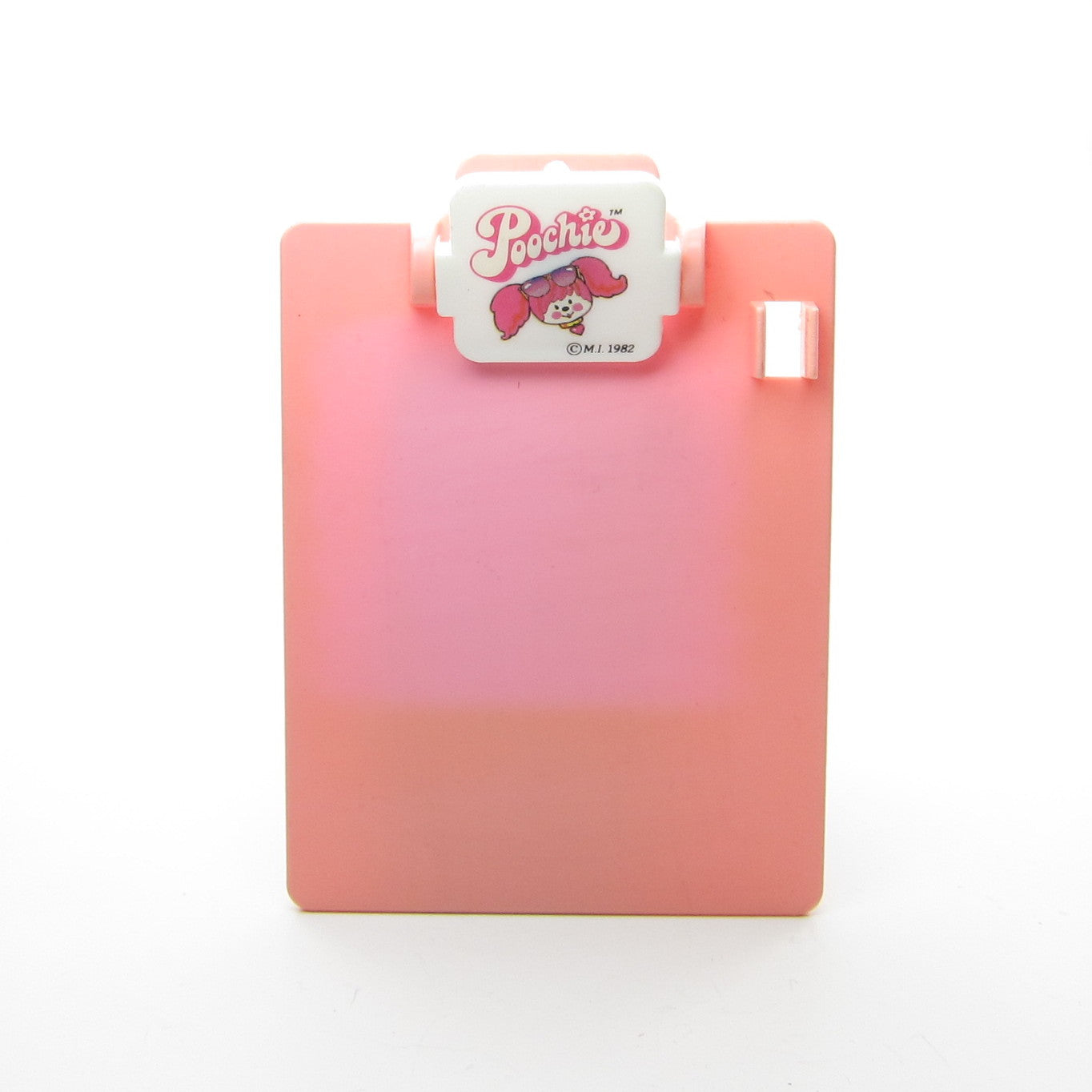 Poochie pink plastic clipboard from note writer set