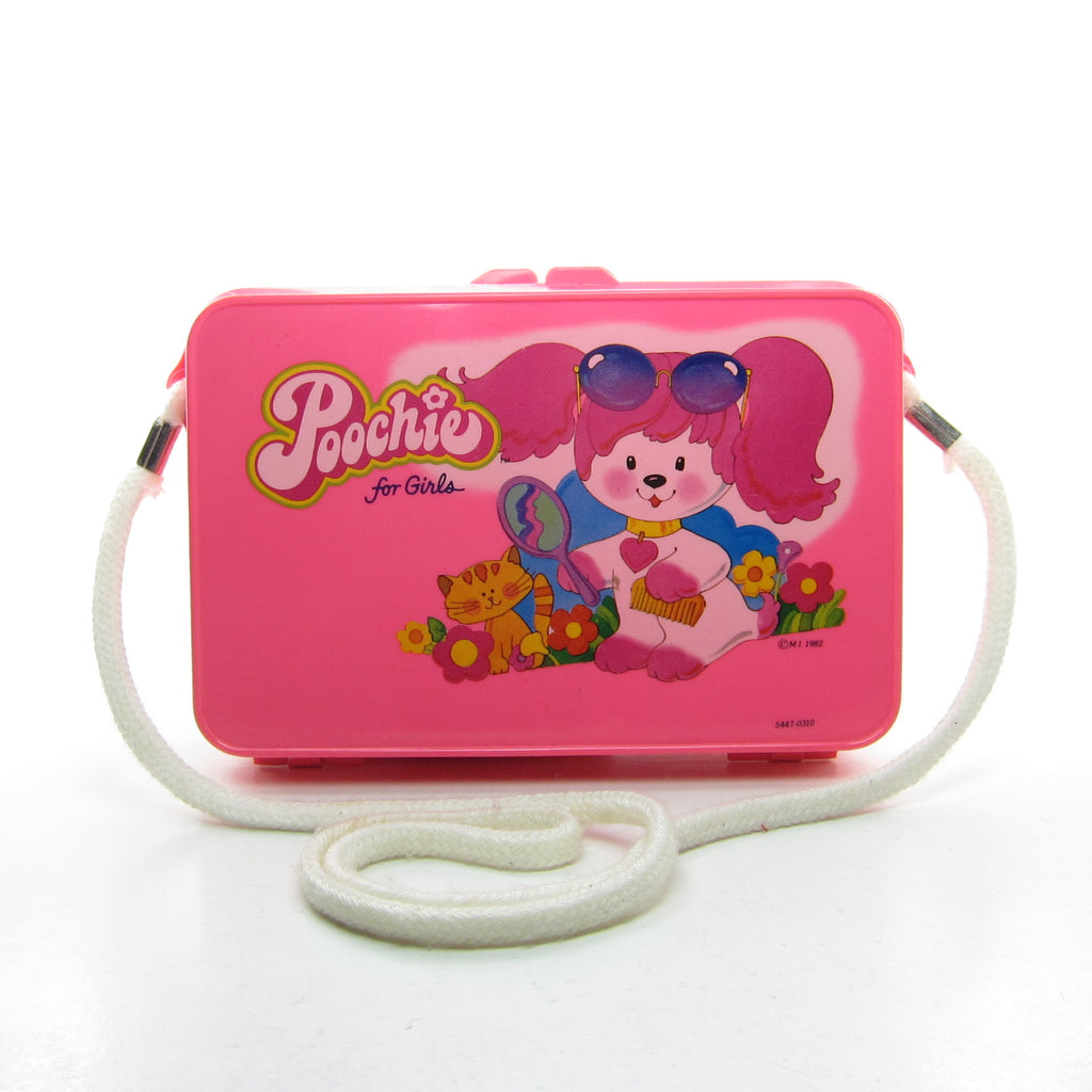Poochie Purse Vintage Pink Plastic Carry Case